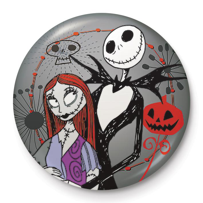 Nightmare before Christmas - Jack & Sally Button Badge - darkling.be