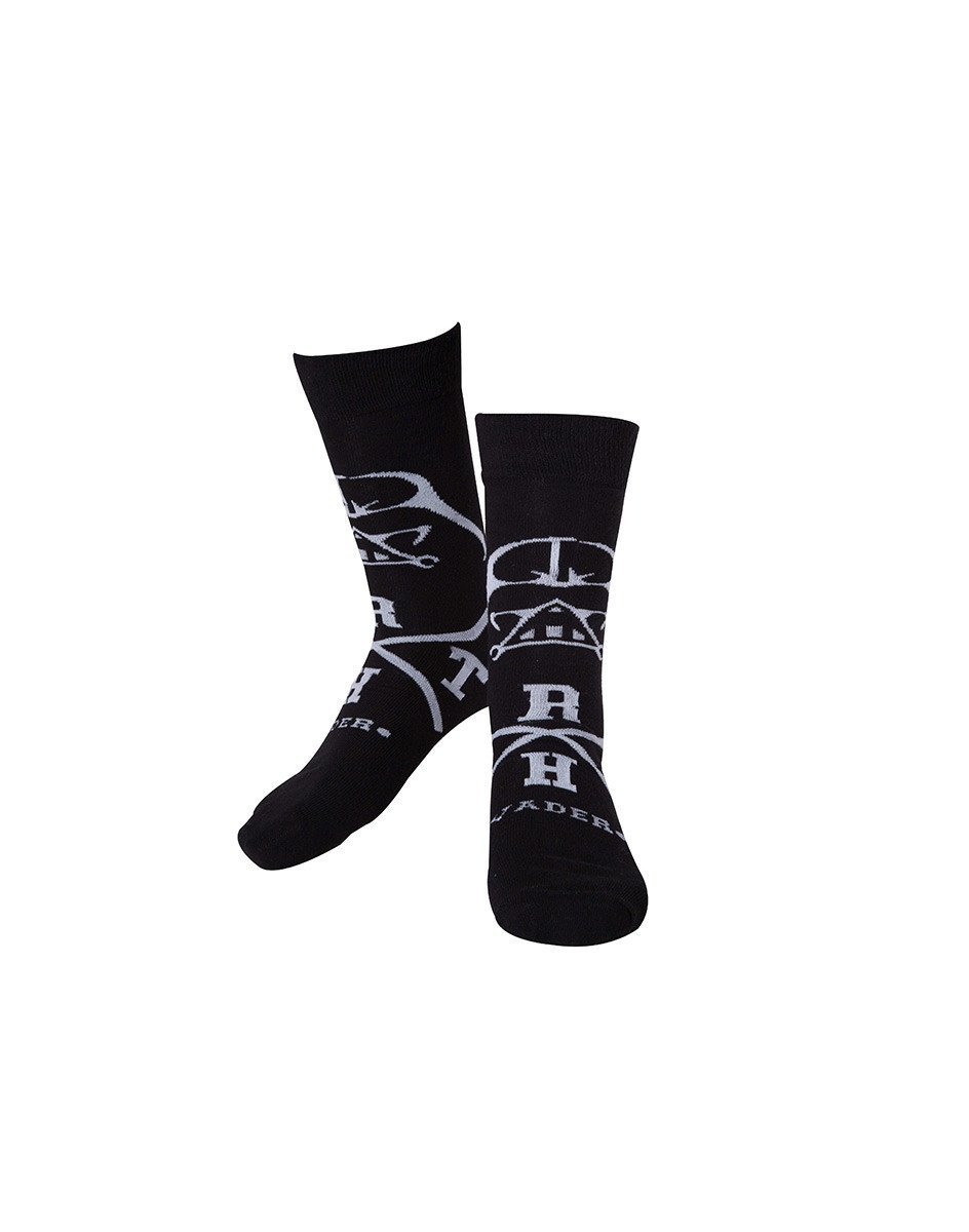 Star Wars - Darth Vader Black Socks With White Darth Vader & Text - darkling.be