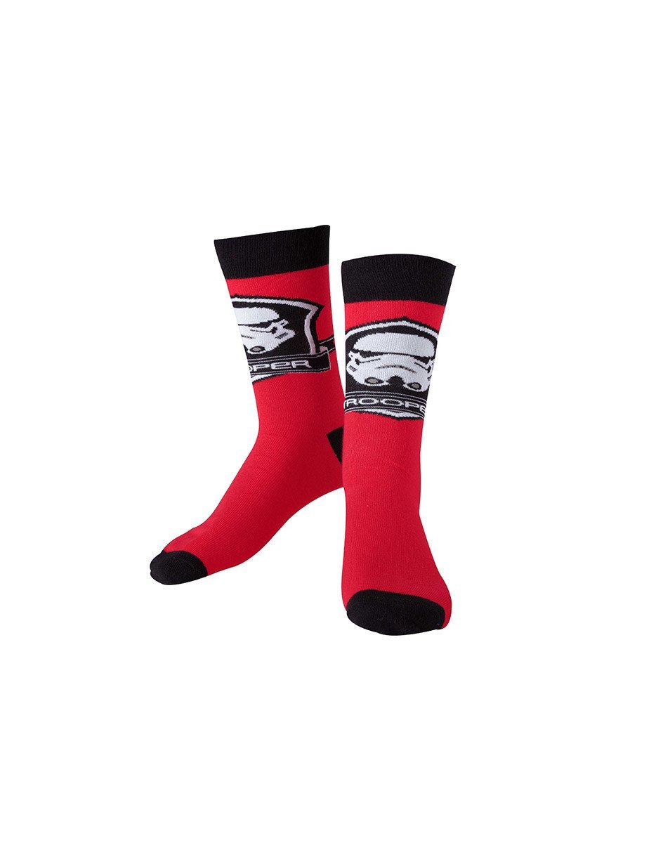 Star Wars - Red Socks With Stormtrooper Logo - darkling.be
