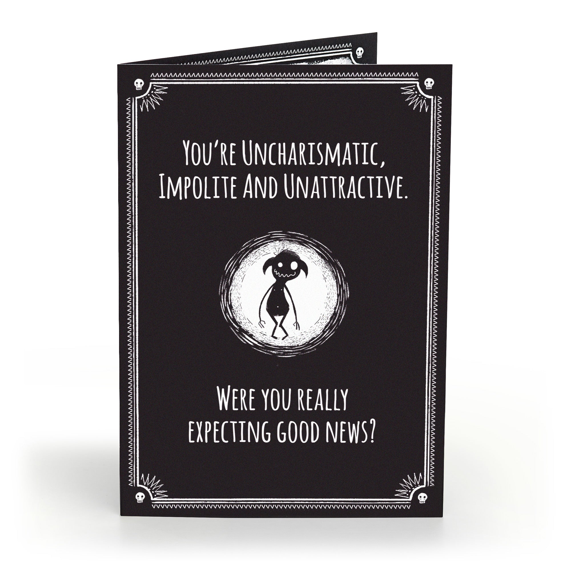 Anti-greeting card - uncharismatic - darkling.be