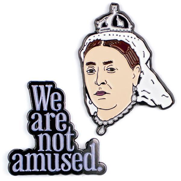 Queen Victoria + We Are Not Amused Pin - darkling.be