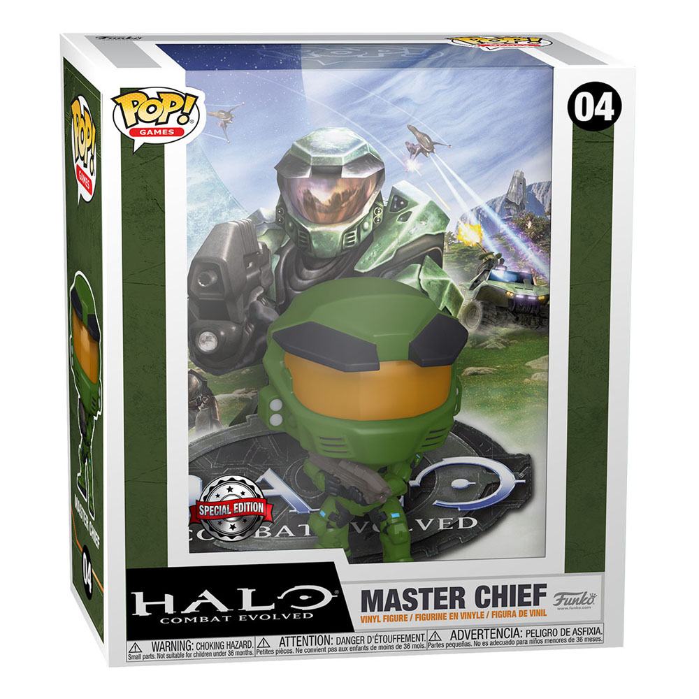 Halo - POP! Game Cover Vinyl Figure Master Chief 9 cm - darkling.be