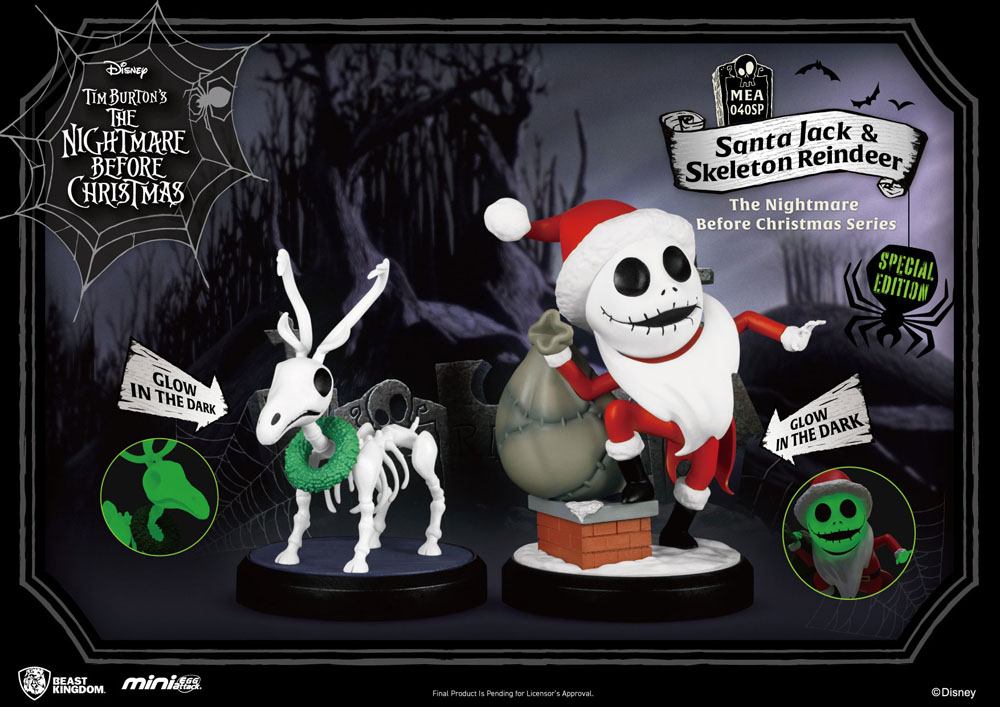 Nightmare Before Christmas - Mini Egg Attack Figure 2-Pack Santa Jack & Skeleton Reindeer 8 cm - darkling.be