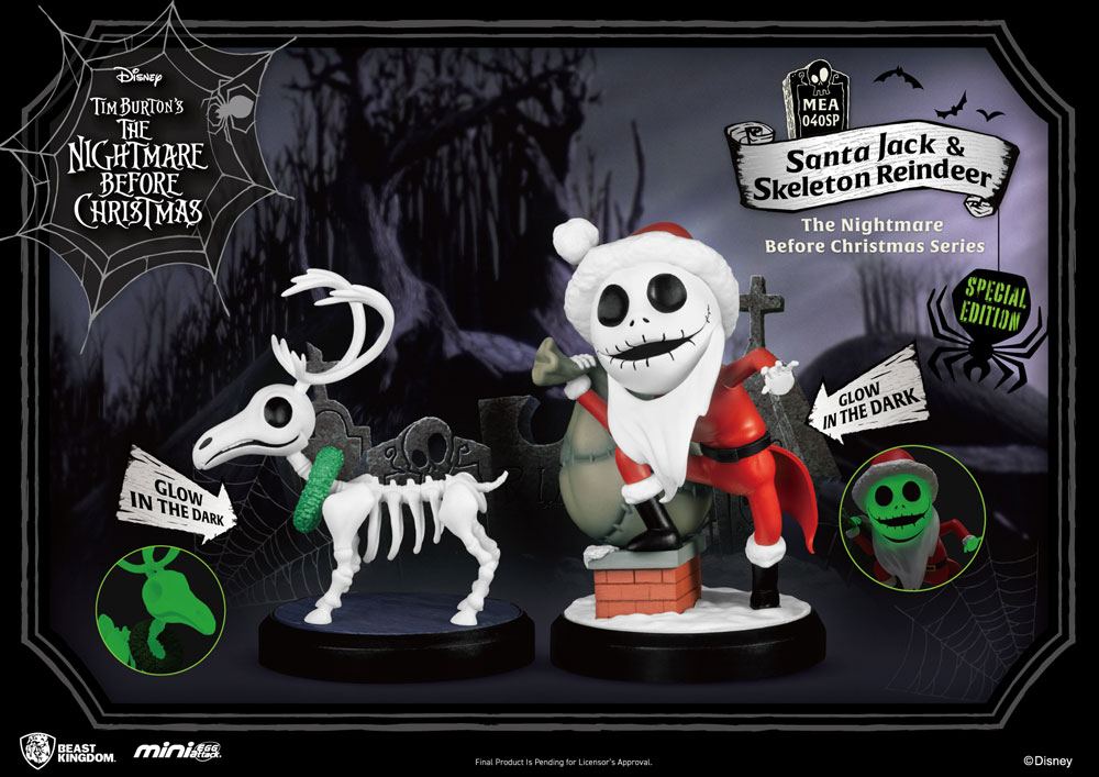 Nightmare Before Christmas - Mini Egg Attack Figure 2-Pack Santa Jack & Skeleton Reindeer 8 cm - darkling.be