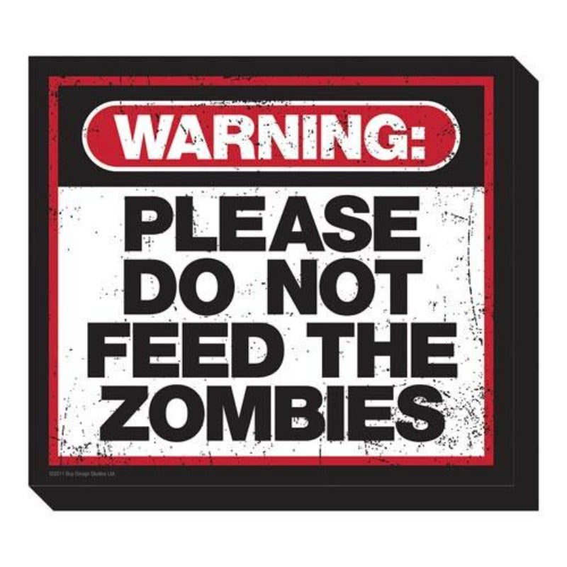 Zombie Warning Funky Chunky Magnet - darkling.be